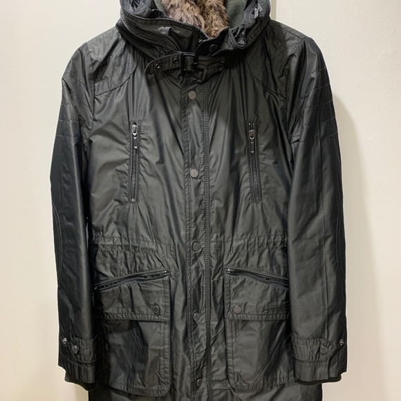 BCBGMAXAZRIA parka jacket with detachable lining, evergreen color, size XS - Picture 8 of 16